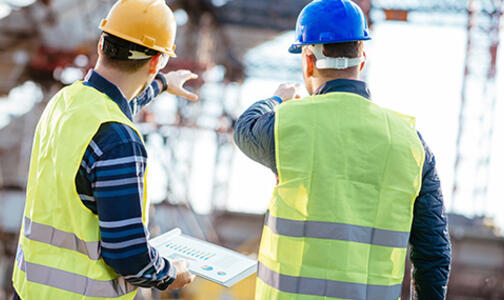 Two Construction Workers Onsite Thumbnail
